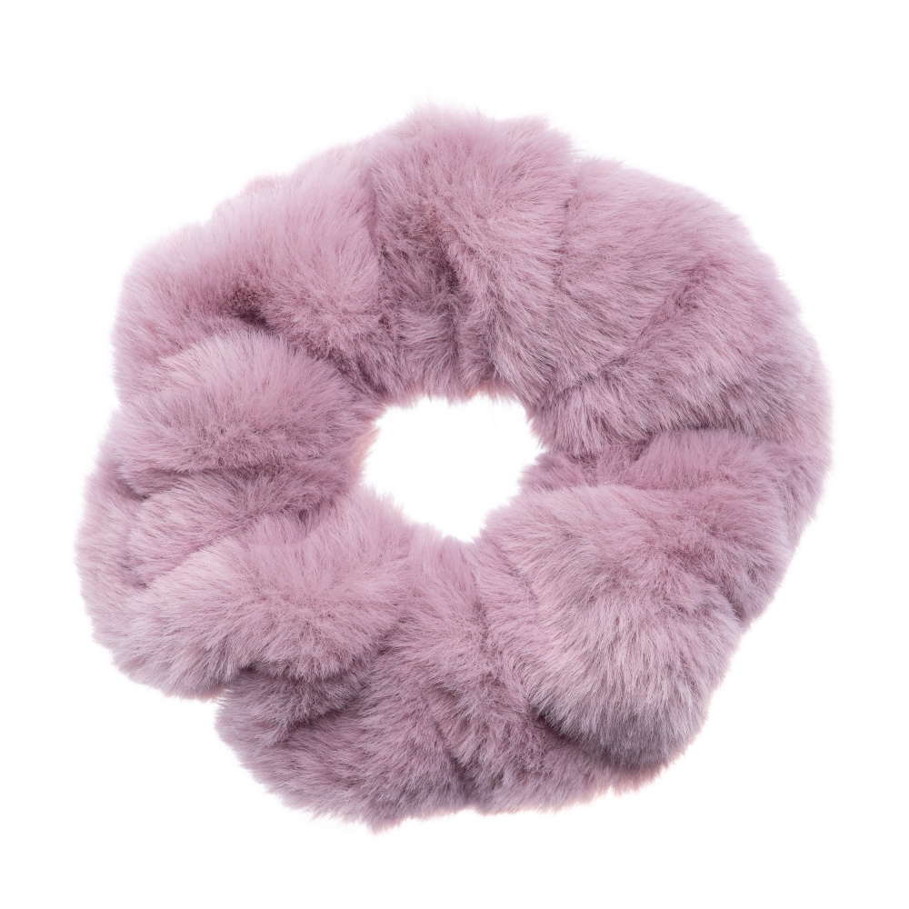 FAUX FUR SCRUNCHIE DUSTY GRAPE FAUX FUR SCRUNCHIE DUSTY GRAPE